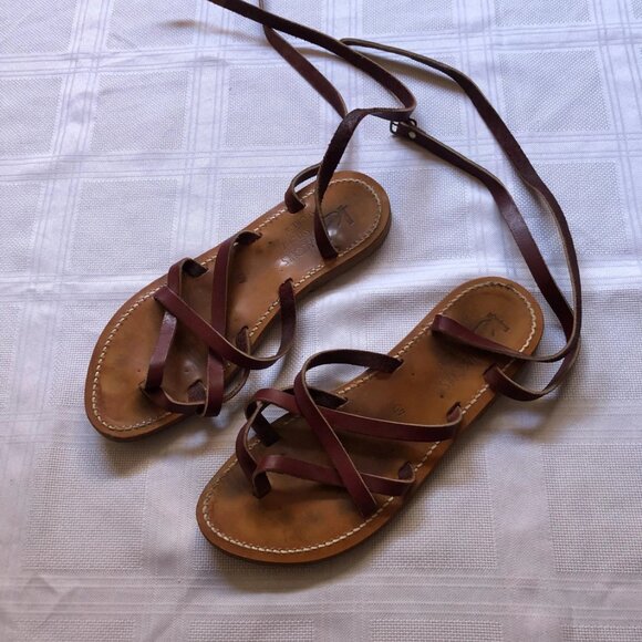 Worn very little K. Jacques sandals burgundy, similar to Zenobie model, size 9 - Picture 3 of 3